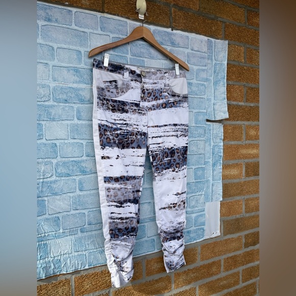 Elisa Cavaletti by Daniela Dallavalle White Trousers Pants with animal print 30 - Picture 2 of 13